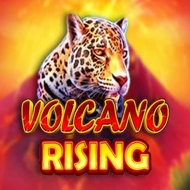 Volcano Rising online game logo by RubyPlay on casinodragoniaa.com